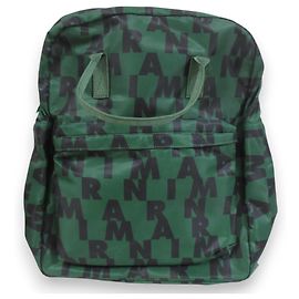 Marni Logo Print Backpack M00633 Black Green
