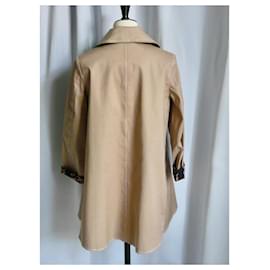Louis Vuitton-LOUIS VUITTON x STEPHEN SPROUSE Waterproof Mackintosh oiled cotton GOOD CONDITION T38-Beige