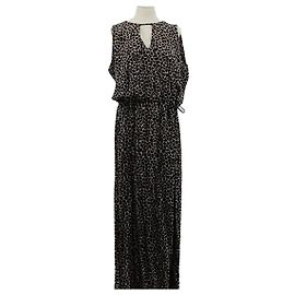 Vestido de seda marrón Gerard Darel Castaño