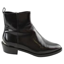 Louis Vuitton-Black leather boots-Black
