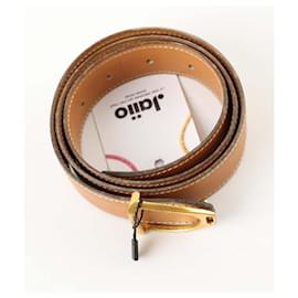 Hermès-Leather belt-Dark red