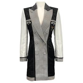 Moschino-Moschino Couture Black Shirting Double Breasted Dress-Black