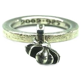 Chrome Hearts Kreuz Silberring Silber Metallisch