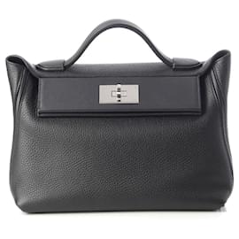 Hermès-Sac à main 2 en 1 Vanquatre 24/24 d'Hermès Noir-Noir