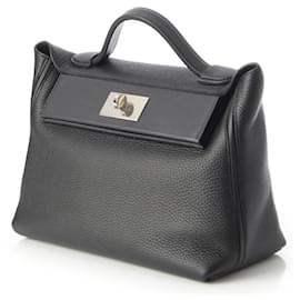 Hermès-Sac à main 2 en 1 Vanquatre 24/24 d'Hermès Noir-Noir