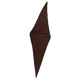Hermès-Écharpe en coton Losange Hermes-Marron
