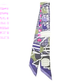 Hermès-Foulard en soie Hermes Panoplie Equestre-Rose