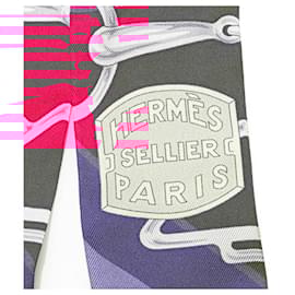 Hermès-Foulard en soie Hermes Panoplie Equestre-Rose