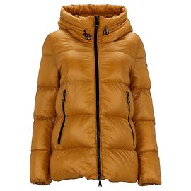 Moncler Seritte Hooded Shell-Down Jacket in Yellow Nylon Yellow