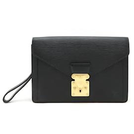 Louis Vuitton-Pochette Seliere Dragonne Epi de Louis Vuitton-Noir
