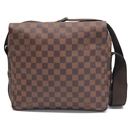 Louis Vuitton-Sac à épaule Louis Vuitton Damier Ebene Naviglio-Marron