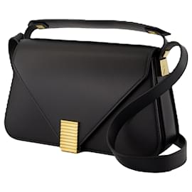 Lanvin-Concerto Arpege Shoulder Bag - Lanvin - Leather - Black-Black