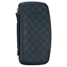 Louis Vuitton-Portefeuille long organisateur Louis Vuitton Damier Infini Atoll N41382 en cuir PVC-Bleu