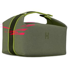 Hermès-Sac à main Hermes Canvas Bridatablack GM-Rose