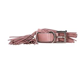 Cinturón de hebilla doble con borlas en cuero rosa Givenchy Castaño Rosa