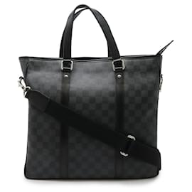 Louis Vuitton-Sac 2 en 1 Louis Vuitton Tadao Damier Graphite-Noir