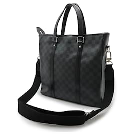 Louis Vuitton-Sac 2 en 1 Louis Vuitton Tadao Damier Graphite-Noir