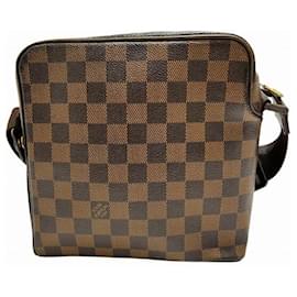Louis Vuitton-Sac à épaule Olav Damier Louis Vuitton-Marron