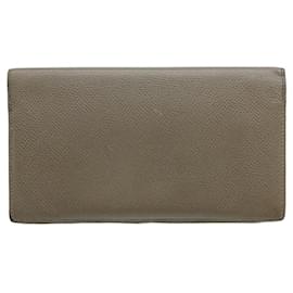 Hermès-Portefeuille Long en Cuir Hermes MC2 Fleming-Marron
