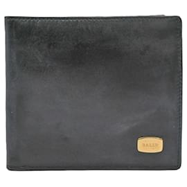 Bally-Bally Leather Bifold Wallet Black-Black