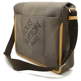 Louis Vuitton-Sac à épaule Messenger Damier Géant Louis Vuitton-Gris