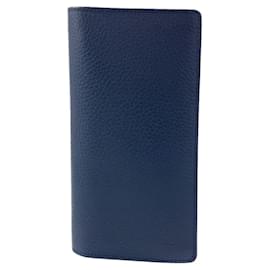 Louis Vuitton-Portefeuille long en cuir Taurillon Louis Vuitton M58818-Bleu