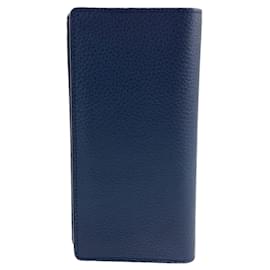 Louis Vuitton-Portefeuille long en cuir Taurillon Louis Vuitton M58818-Bleu