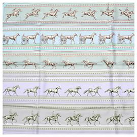 Hermès-Foulard en soie SEQUENCES d'Hermès-Bleu