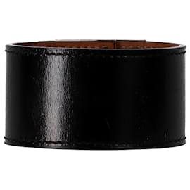 Hermès-Bracelet Kelly Dog Hermès en cuir noir-Noir