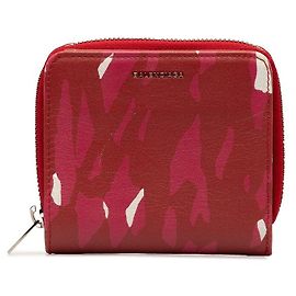 Carteira de couro compacta Balenciaga vermelha Vermelho