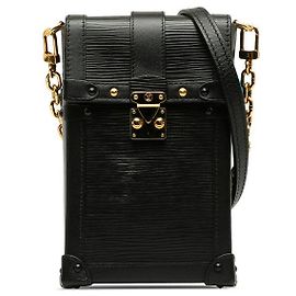 Borsa a spalla verticale Epi Trunk Louis Vuitton M67871 in pelle nera Nero