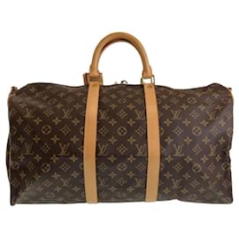 Louis Vuitton-Sac Boston 2way Monogram Keepall Bandoulière Louis Vuitton-Marron