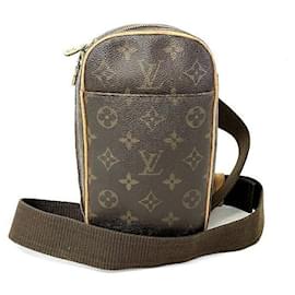 Louis Vuitton-Sac à épaule Pochette Gange Monogram Louis Vuitton-Marron