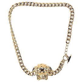 Versace Cinto de metal dourado com fivela de cabeça de Medusa na caixa original Dourado Metálico