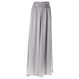 Saia maxi Givenchy com cinto de laço em seda cinza Cinza