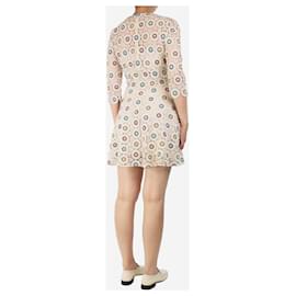 Christian Dior-Neutral lace embroidered dress - size UK 8-Other