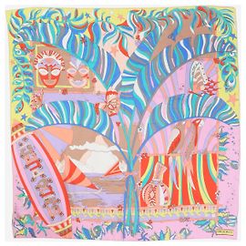 Emilio Pucci Bufanda de seda impresa multi Multicolor