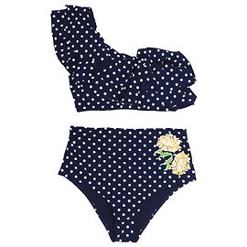 Tory Burch Navy blue polka dot two-piece bikini set - size S Blue
