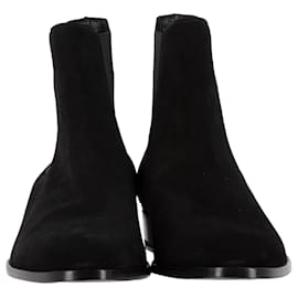 Saint Laurent-Saint Laurent Wyatt Chelsea Boots in Black Suede-Black
