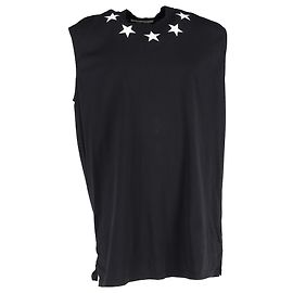 Top sin mangas estampado con estrella de Givenchy en algodón negro Negro