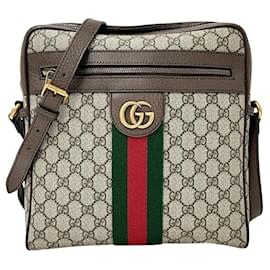 Gucci-Gucci Ophidia GG Supreme Shoulder Bag-Brown,Beige