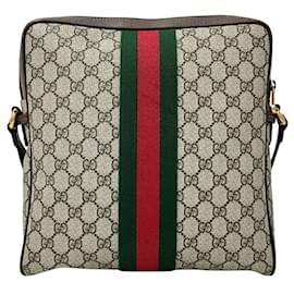 Gucci-Gucci Ophidia GG Supreme Shoulder Bag-Brown,Beige