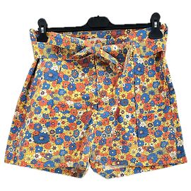 Antik Batik Multicolored Floral Print Cotton Shorts M Multiple colors