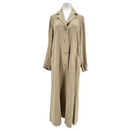 Giorgio Armani-Robe en soie beige-Camel
