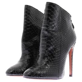 Alaïa Bottines à talons en python Black