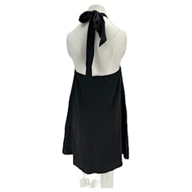 Autre Marque-Robe en soie-Black