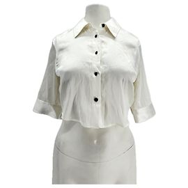 L'Agence Camicia di seta Bianco