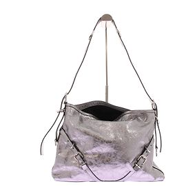 Givenchy Voyou leather handbag silver Silvery