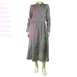 Autre Marque-ME + EM Pink and green polka dot long sleeve maxi dress - size UK 10-Pink