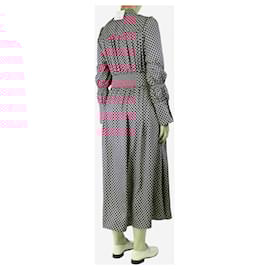 Autre Marque-ME + EM Pink and green polka dot long sleeve maxi dress - size UK 10-Pink